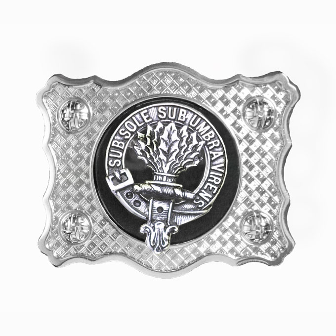 Buckle Kilt Belt, Clan Crest, Shaped, Clan Irwin, Irvine